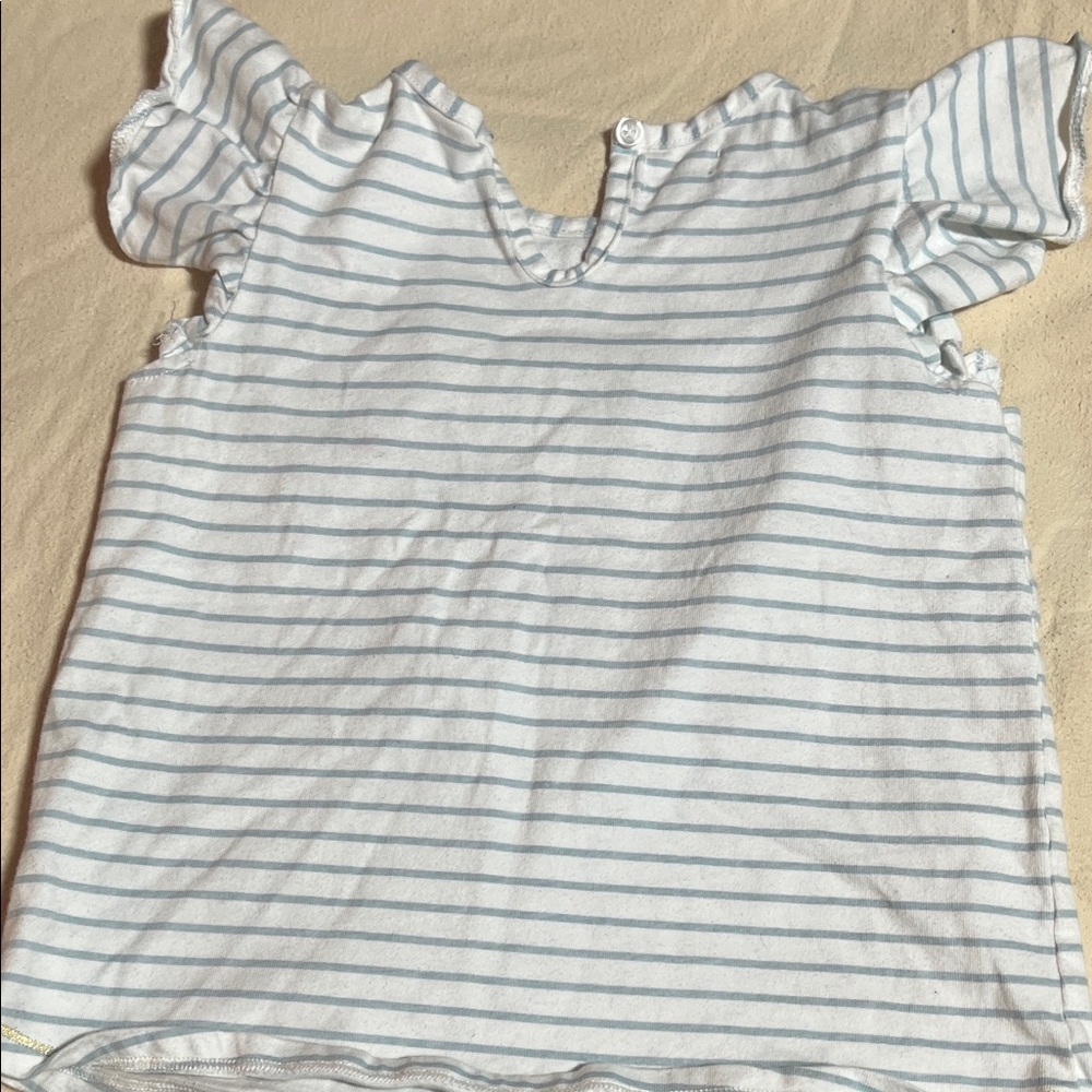Mud Pie Striped Tee with Sequin Number and Colorful Bows - Picture 4 of 5